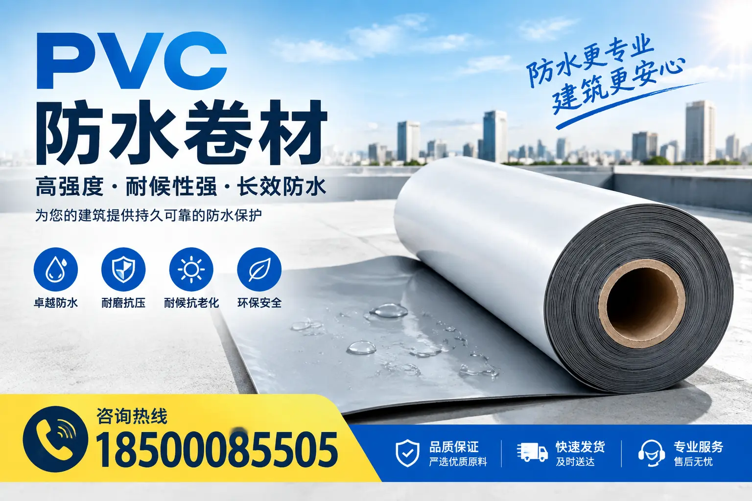 PVC防水卷材的安装方法与注意事项,毕节用户必看